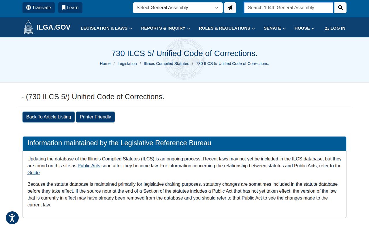 Illinois sentence credit law for Peoria County release dates